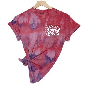 T-SHIRT Tie Dye Kind Is Cool Purple Blue Red Small